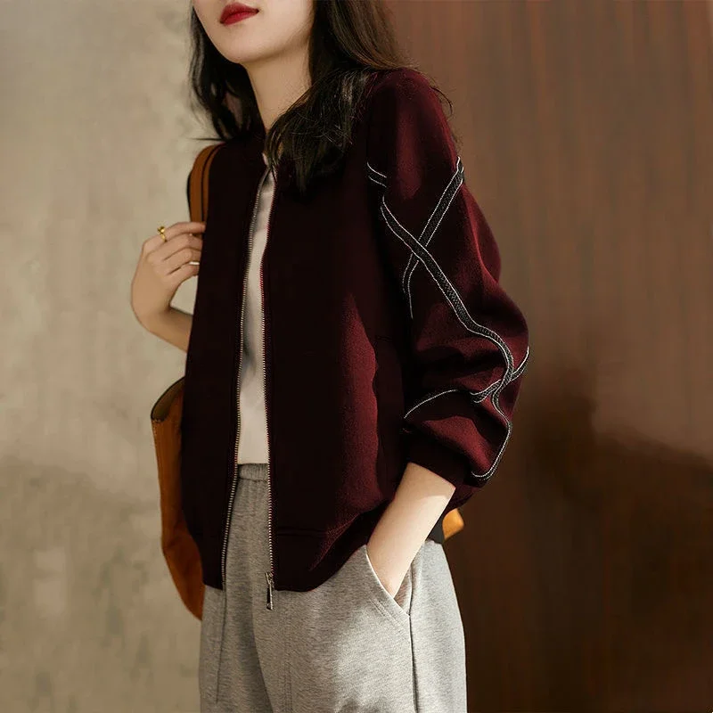 Новое бейсбольное пальто-авиатор женская куртка-бомбер на молнии весну и осень