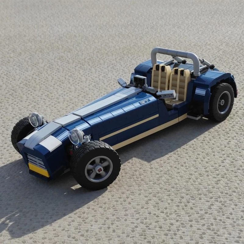 694 детали MOC Caterham 7 Creator Expert, модель из строительных блоков, игрушка, конструктор, рождественский подарок, художественная коллекция, подарок на день рождения (art.: 3920dd048fae5) - 3920dd048fae5
