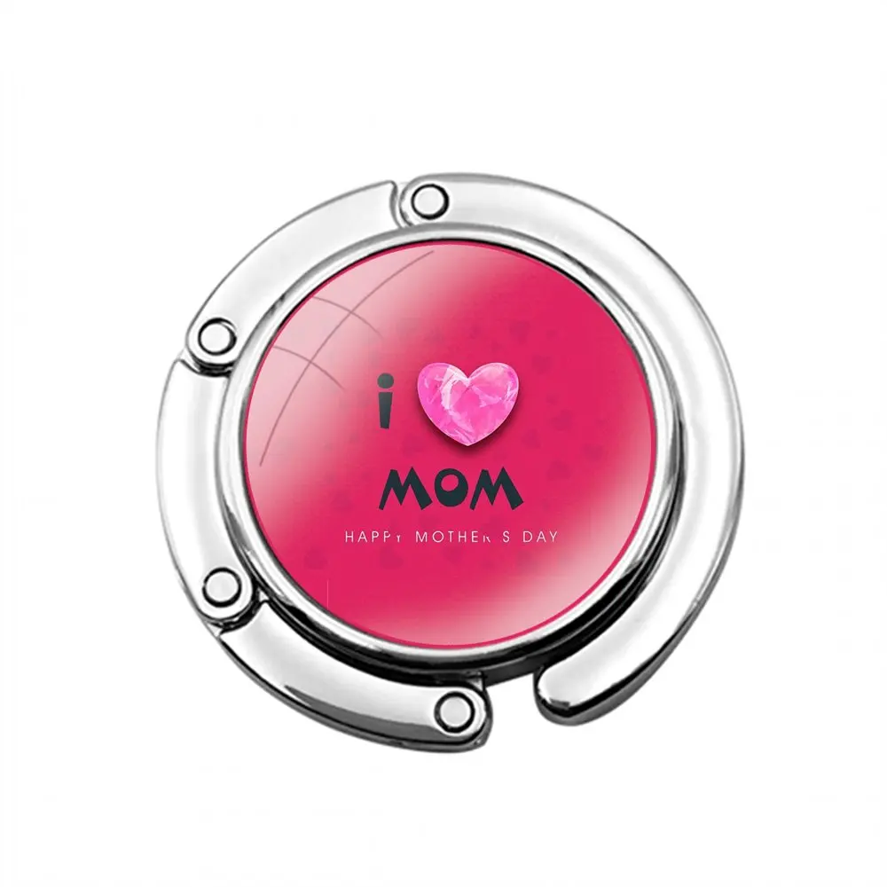 Я люблю маму складной крючок для женского стола сумка хранения декоративный