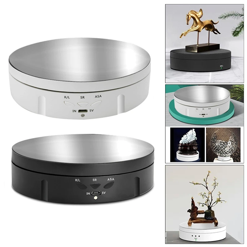 

3 Speeds Electric Intelligent Rotating Jewelry Display Stand 360 Degree USB Rechargable Turntable Holder