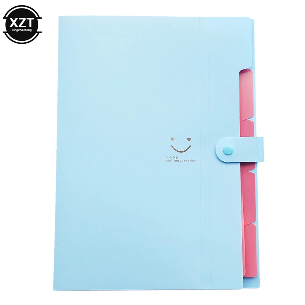 

Пластиковая папка 5-слойная макаронных цветов