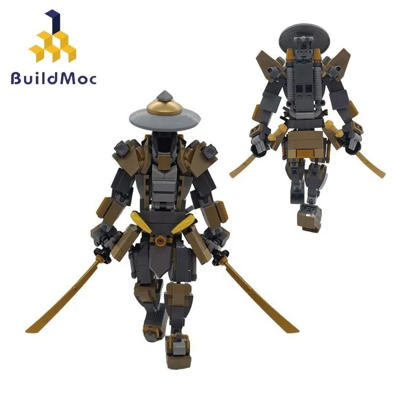 

Buildmoc, креативные кирпичи, ниндзя, Самурай, ронин, экшн-фигурки MOC, набор строительных блоков, игрушки для мальчиков, 317 шт., подарок для детей