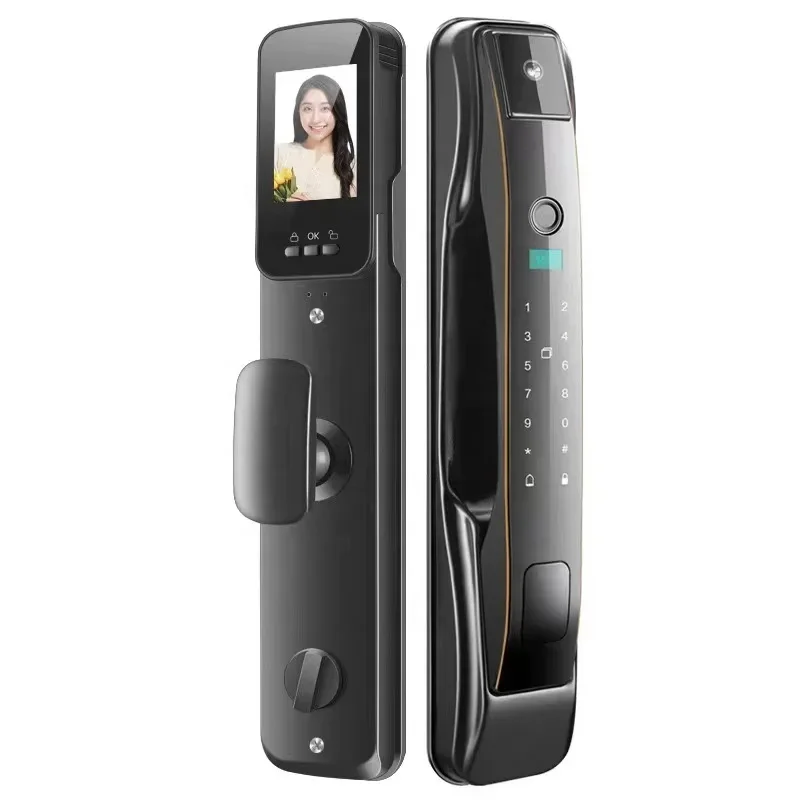 Смарт-замок Tuya со встроенной камерой и ключами стальным корпусом