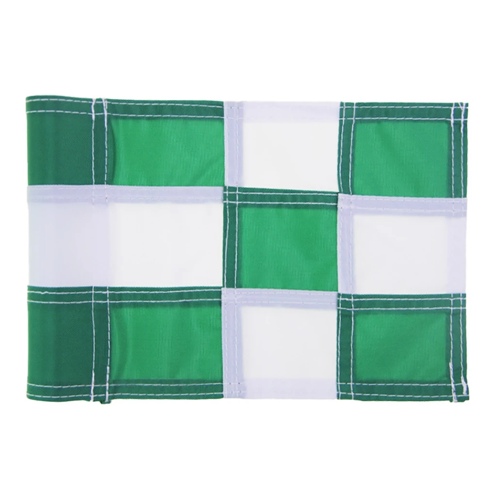 

Golf Training Equipment Golfs Putting Green Flags Chipping Family Balcony Office Training Flag Gifts blue white plaid