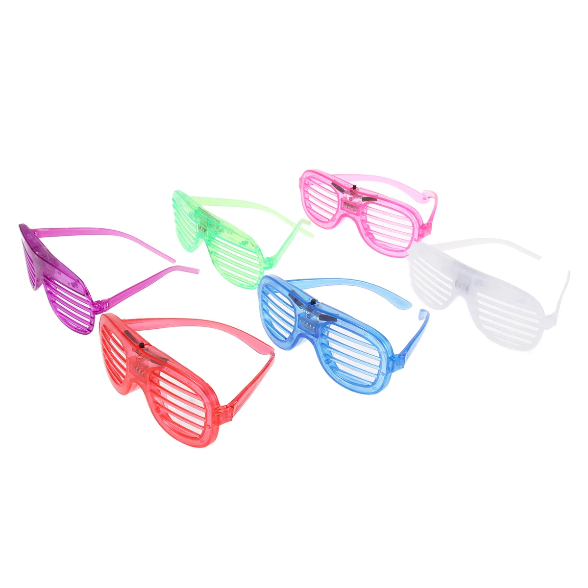 

12 Pcs Neon Lights LED Blinds Glasses Adukt Toys Flashing Mask Lentes De Sol Para Niños