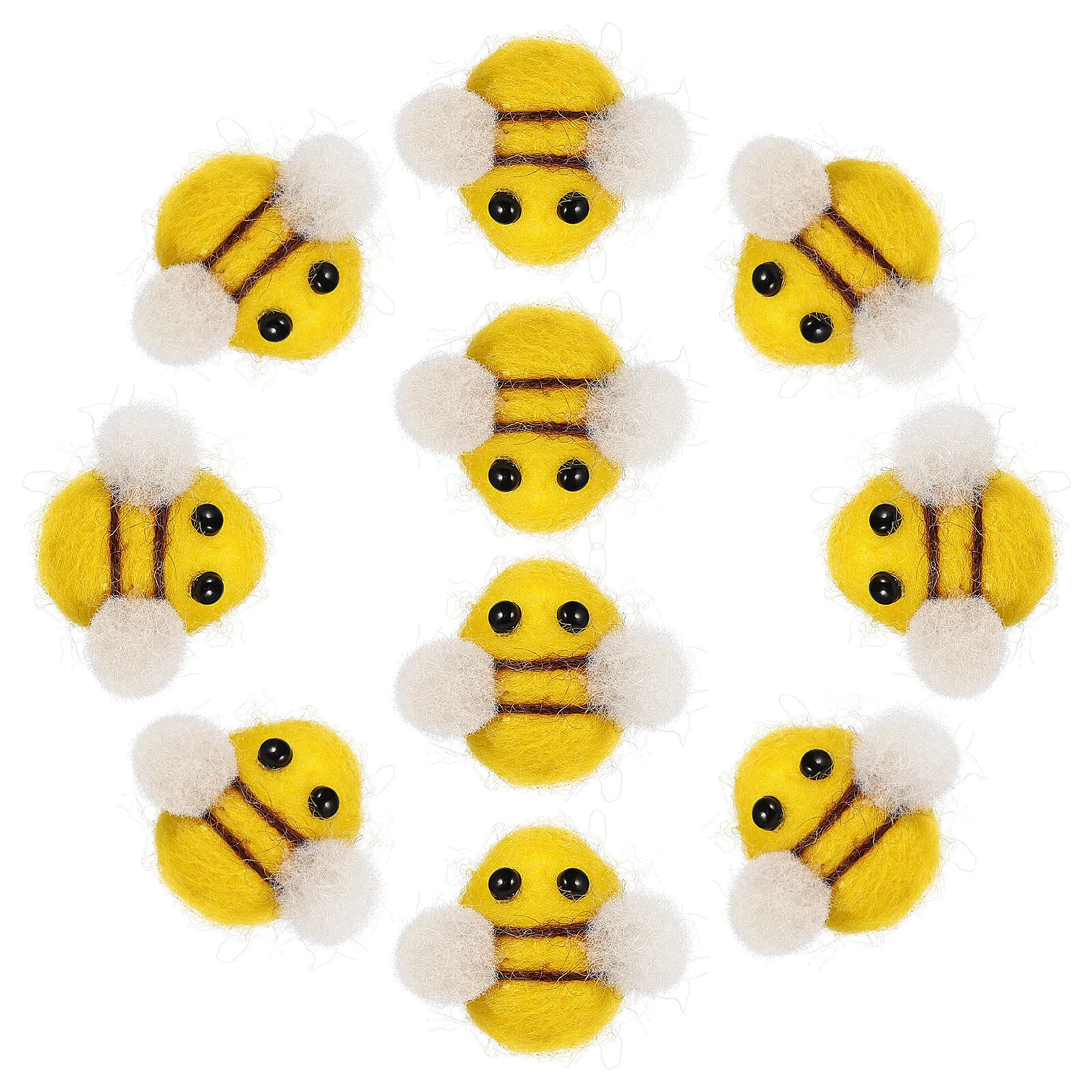 

Bee Craft Hat Decoration Crafts Toy Plush Wool Felt Bees Toys Small Baby Decor