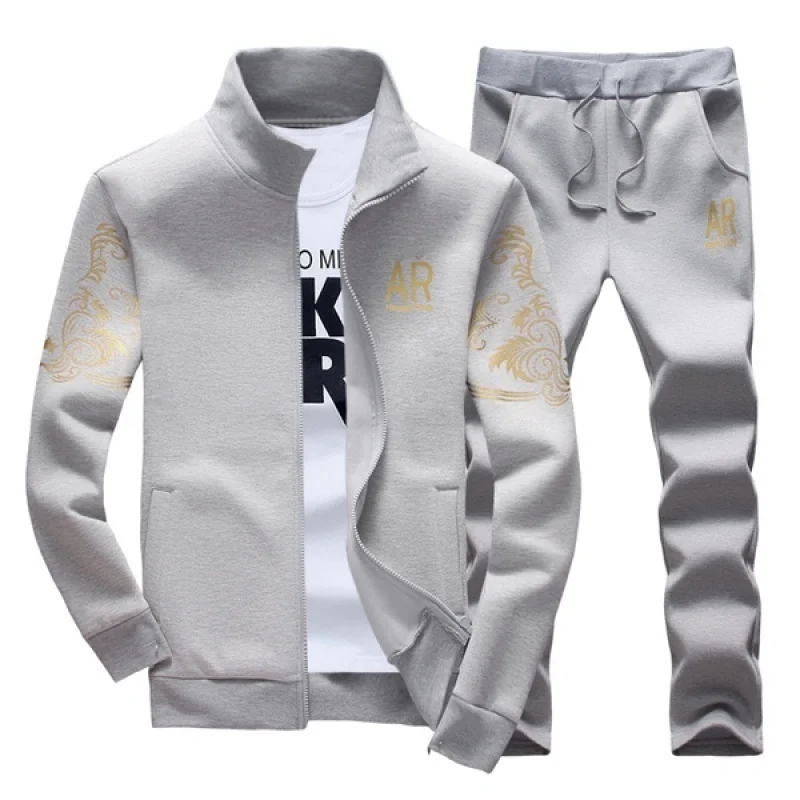 1Set(Sweatshirt+Sweatpants) Mens Hoodies Casual Sweatshirts Jackets+Pants Men Tracksuit Suit Set Ropa Para Hombre Tracksuit Men