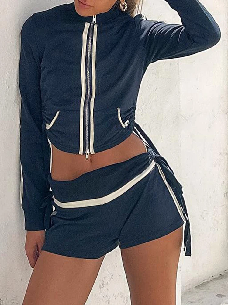 Rockmore 2023 осеннее контрастное повседневное пальто для женщин Y2K Harajuku куртки на