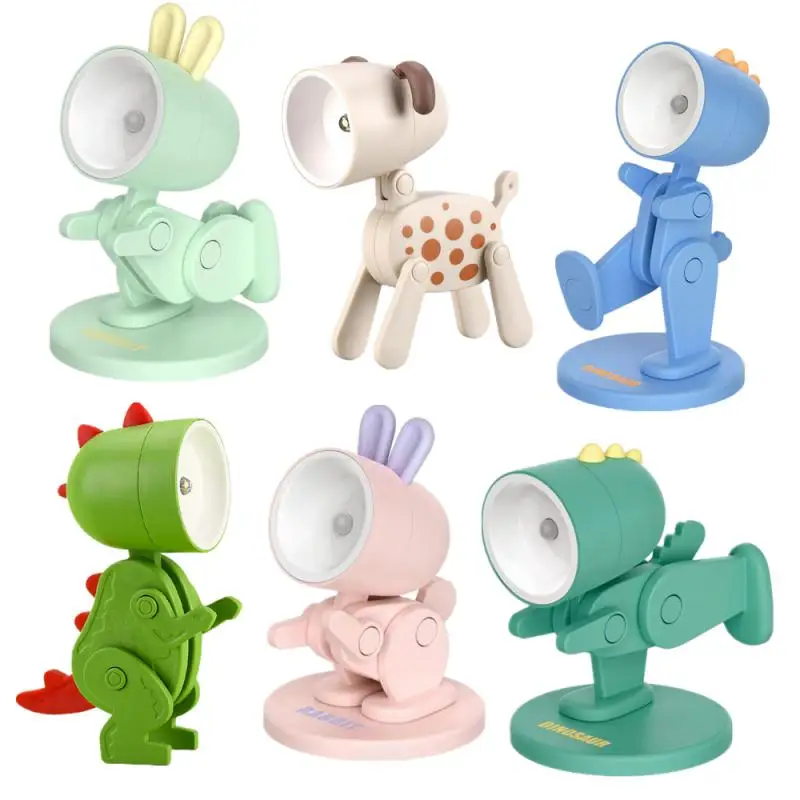 

Детская новая забавная Настольная мини-лампа, креативная «сделай сам», Настольная Милая Светодиодная подсветка с мультяшным динозавром, украшения, студенческие подарки