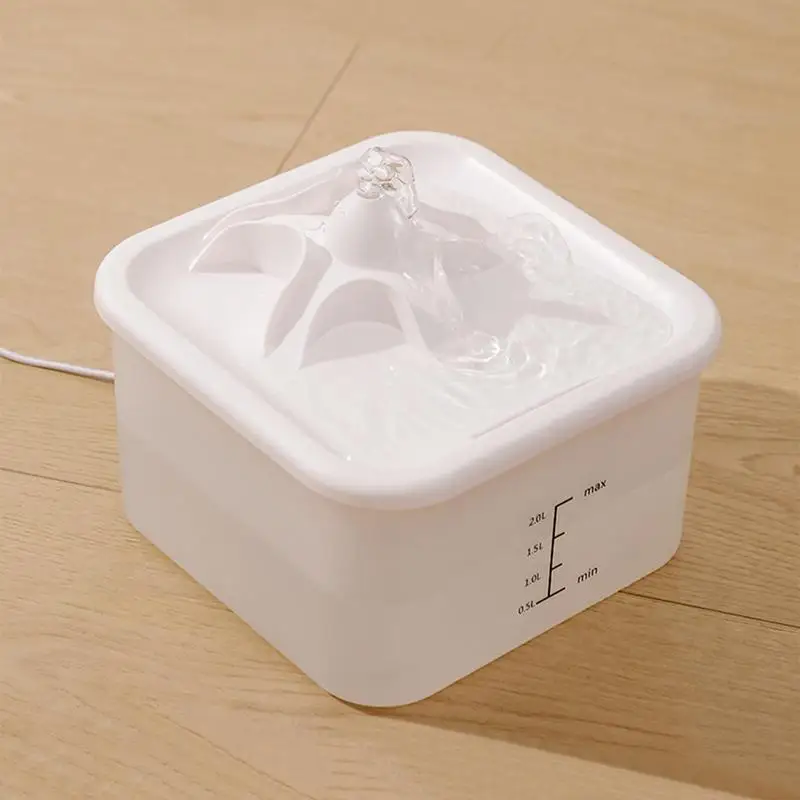 w zwierząt domowych cichy podajnik wody filtr cyrkulacyjny fontanna elektryczna 2l koty automatyczny dozownik stylu wulkanicznym dla