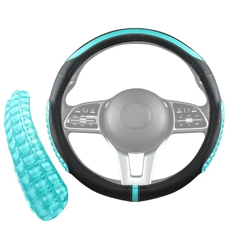 

Steering Wheel Cover Elastic Stretch Anti-Slip Wheel Protector Cool Summer Gel Breathable Odorless Carry Vehicle Accessories