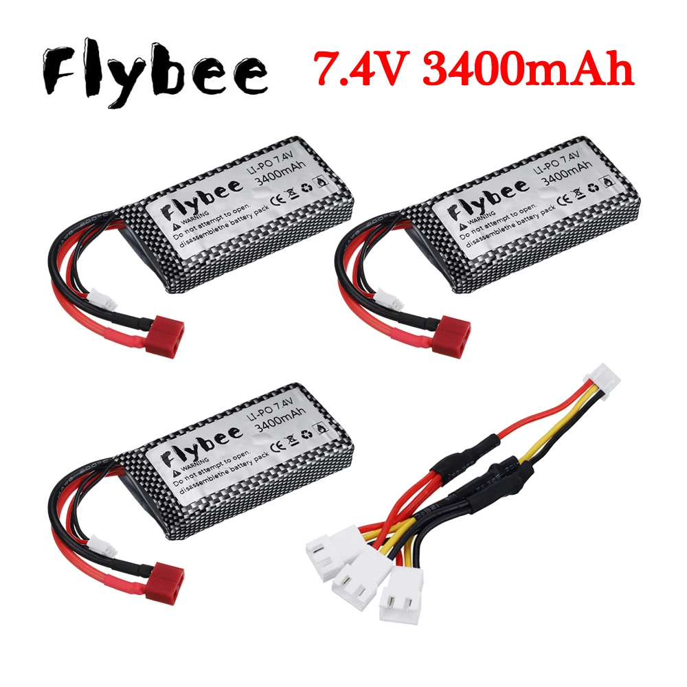 

Литий-полимерный аккумулятор/зарядное устройство 2S, 7,4 В, 3400 мА · ч, для Wltoys 144001, 12428, 12423, запчасти для обновленного радиоуправляемого автомоб...