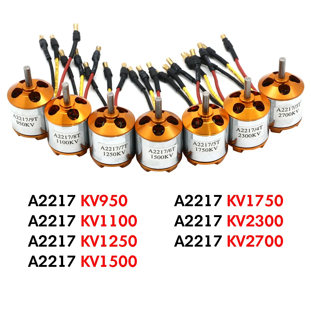 

XXD A2217 2217 950KV 1250KV 1500KV 2300KV Outrunner Brushless Motor For RC Airplane Aircraft Plane Quadrocopter Multi-copter