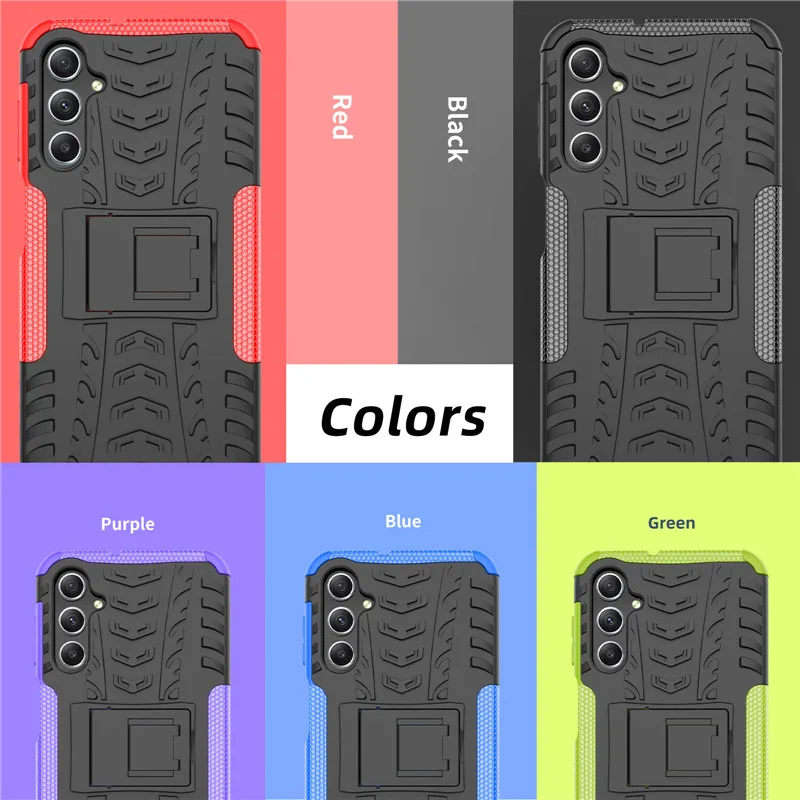 

For Samsung Galaxy A54 5G Case Samsung A04 A04s A14 A24 A34 A54 Cover Bracket Rubber Textured Shockproof Bumper For Galaxy A54
