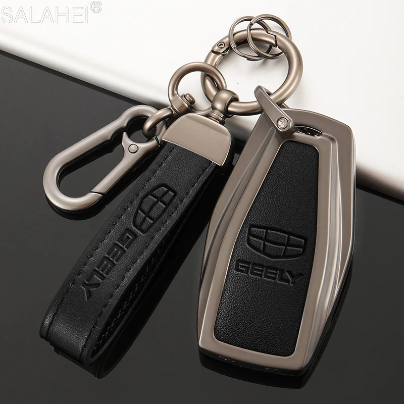 

Car Key Case Cover Bag For Geely Atlas Boyue NL3 EX7 Coolray X6 Geometry C Emgrand X7 SUV GT GC9 Global Kulrey Hawk GX7 Okavango