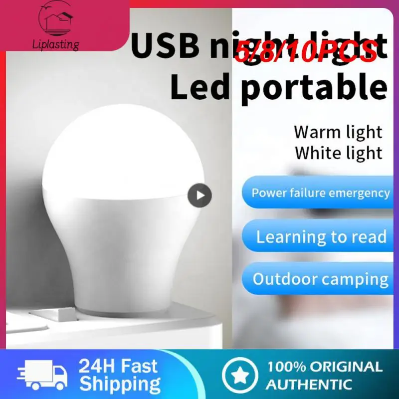 

5/8/10PCS 1w Led Light Bulb Soft Light Eyes Protection Computer Power Bank Lights Power Failure Emergency Long Service Life