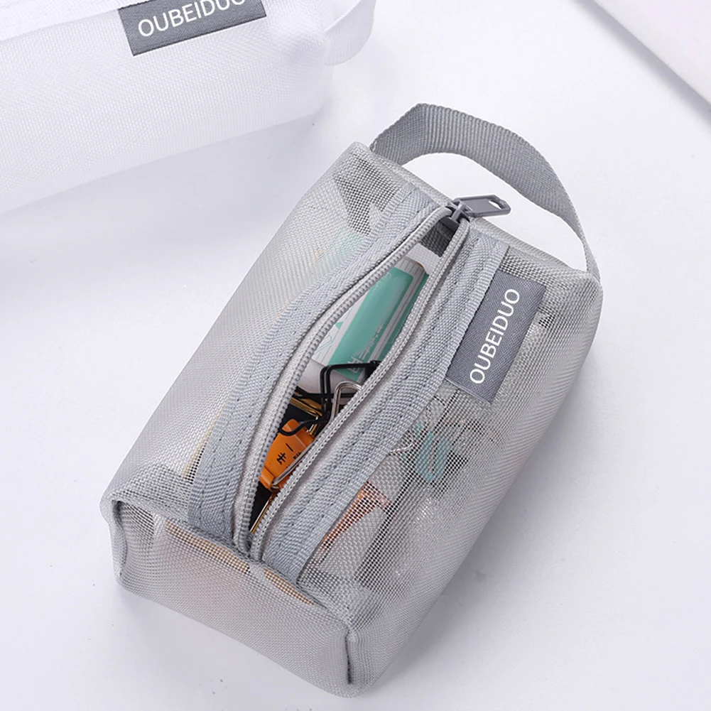 

Simple Mesh Money Pocket Anti-lost Zipper Card Holder For Women Girls