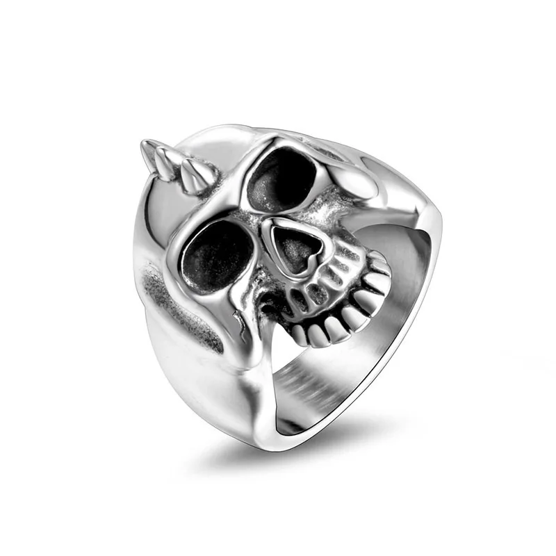 

Skull Ring Personality Punk Titanium Steel Ring for Women Rocker Hand Jewelry Personality Party Hip Hop Ring Jewelry Wholesale