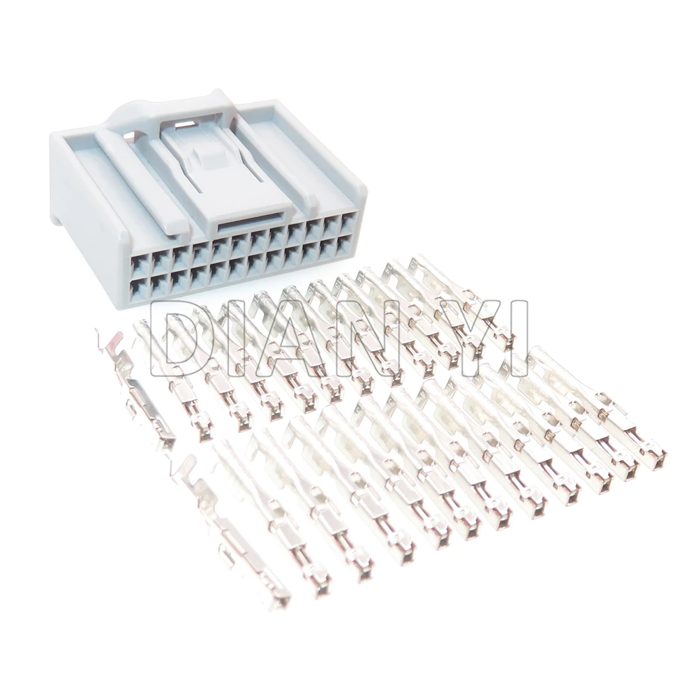 

1 Set 24 Way Auto Small Current Wire Harness Socket With Terminal For Honda 6098-7061 Car Unsealed Connector