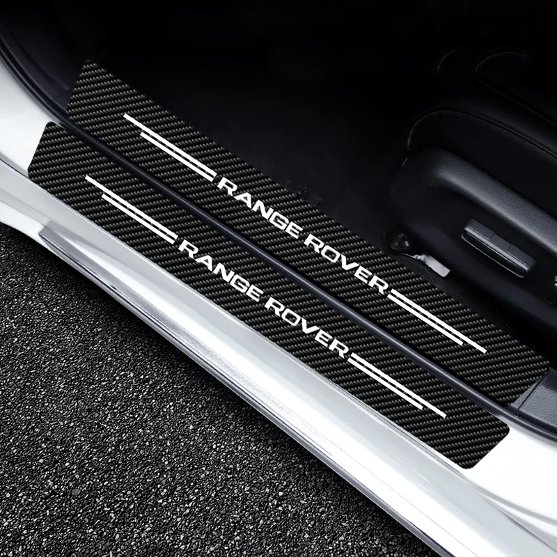 

Car Threshold Door Sill Carbon Fiber Sticker For Land Rover Range Rover 2022 2021 2020 2019 Car Scuff Plate Waterproof Decals