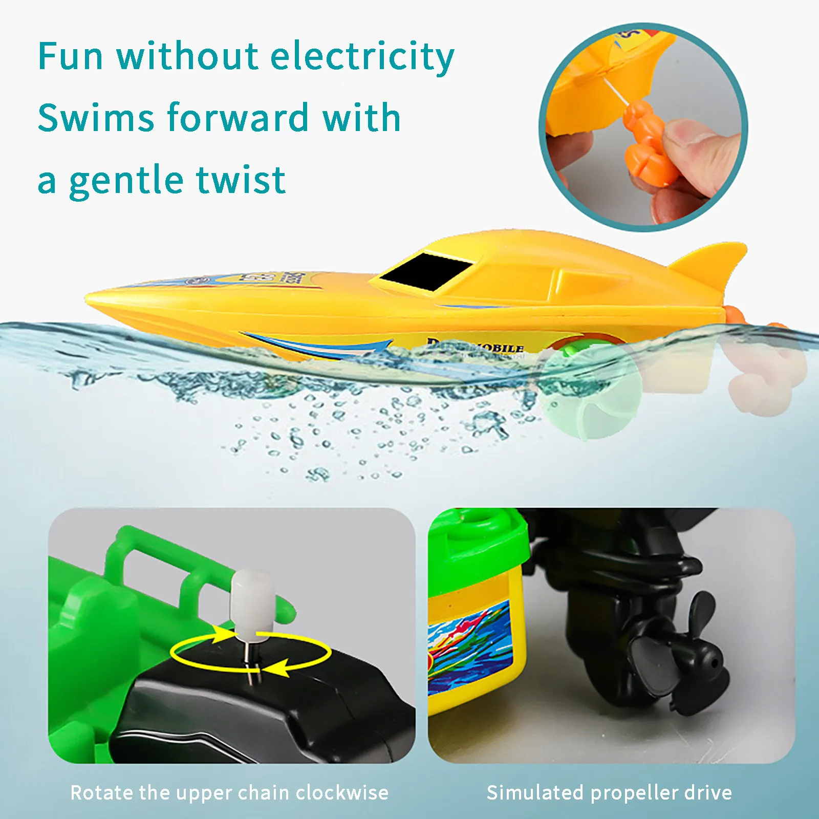 New Summer Bathroom 1PC Children's Water Boat Baby Color Cognition Yacht Speedboat Sailing Motorboat Play Water Bath Toys Gifts