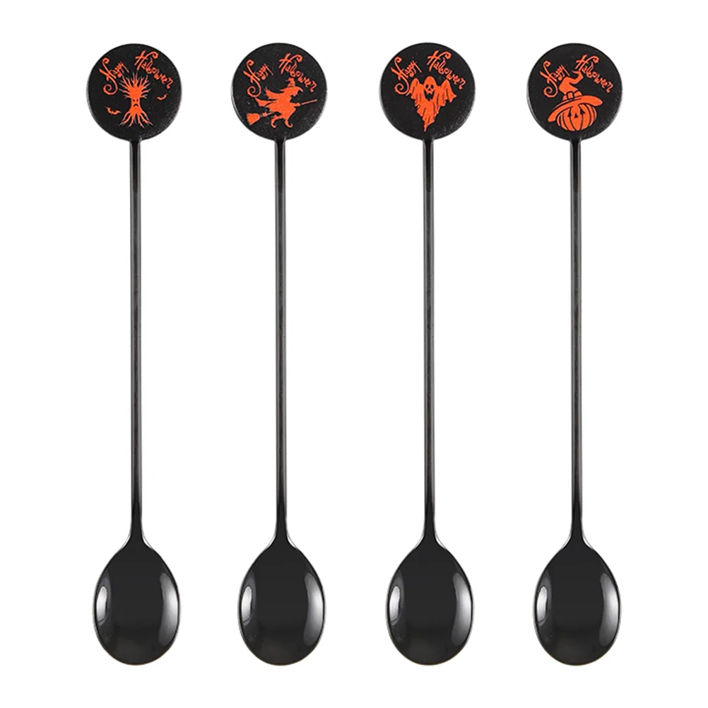 4 шт. золотые ложки аксессуары для чайного бара ручной вспениватель Хэллоуина