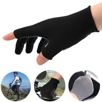 cycling anti slip ice silk men women half finger gloves breathable uv protection sports gloves bike motorcycle bicycle glove
