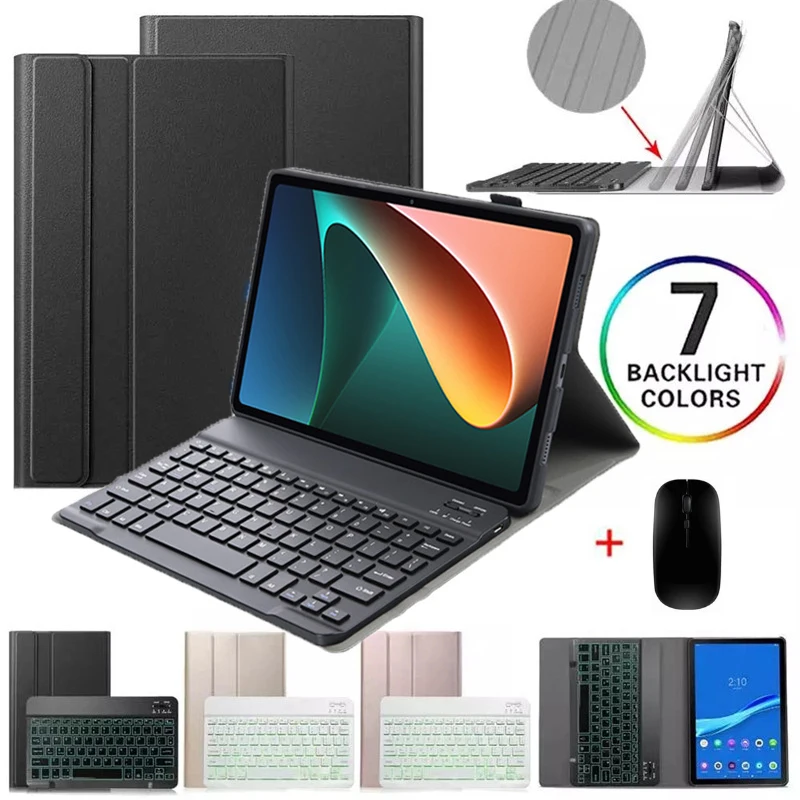

Тонкий чехол для Xiaomi Pad 5 Pro Беспроводная клавиатура для Xiaomi Mi Pad 5 Pda 5 Pro 11 дюймов кожаный чехол-подставка с мышью