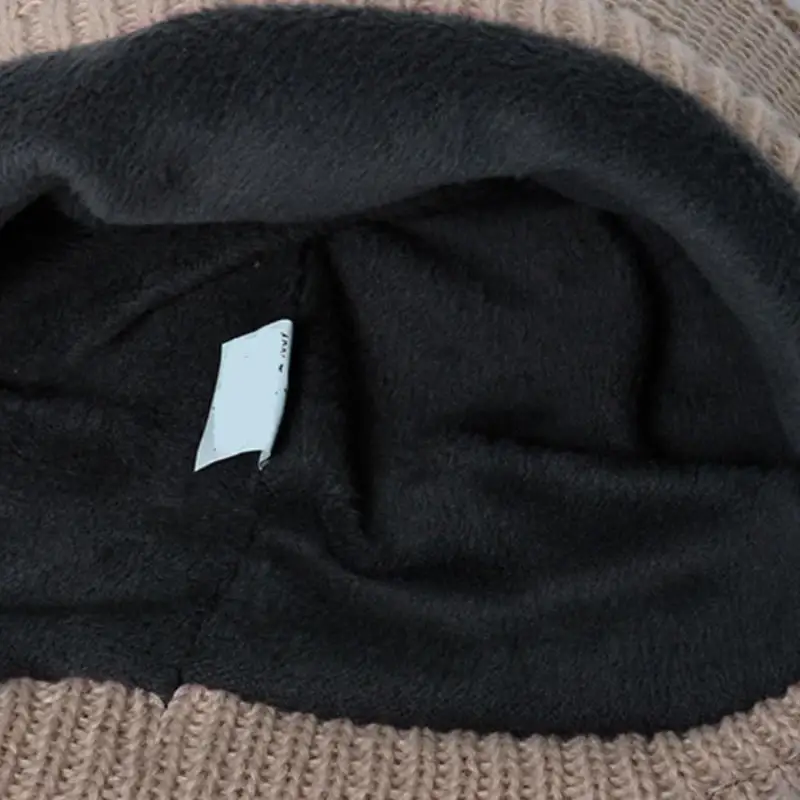 Осень-зима мягкая плюшевая вязаная шапка для женщин и девочек теплые утолщенные