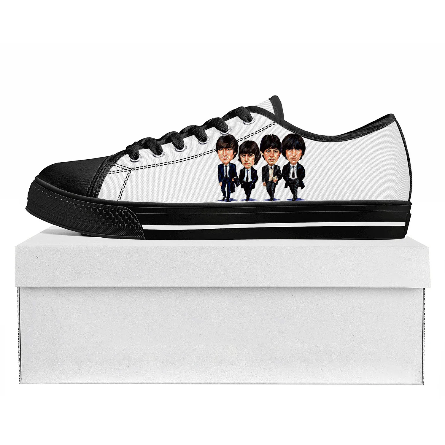 

Handsome Musician Low Top Sneakers Womens Mens Teenager High Quality Beatle Sneaker Canvas Custom Made Shoes Customize DIY Shoe