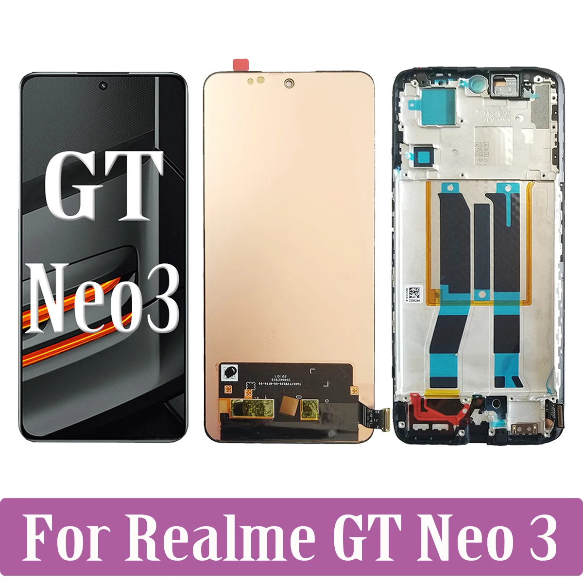 Original AMOLED LCD Display Touch Screen Digitizer Assembly For OPPO Realme GT Neo 3 80W RMX3563 RMX3561 RMX3560