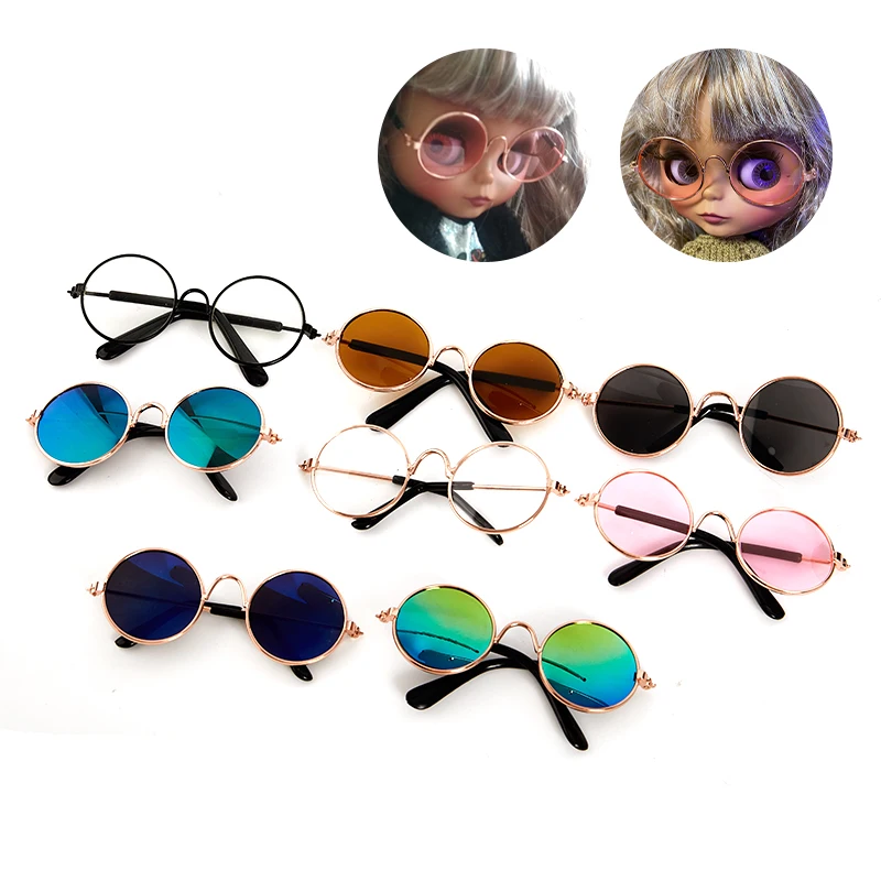 

Dollhouse Doll Cool Glasses Pet Sunglasses American Grils Toy Photo Props Toys