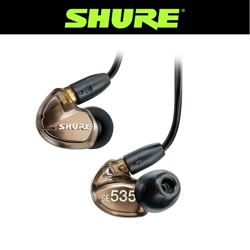 Shure-auriculares internos IEM Se535, cascos deportivos con cable, estéreo de alta fidelidad, reducción de ruido, 3,5mm, profesionales, originales