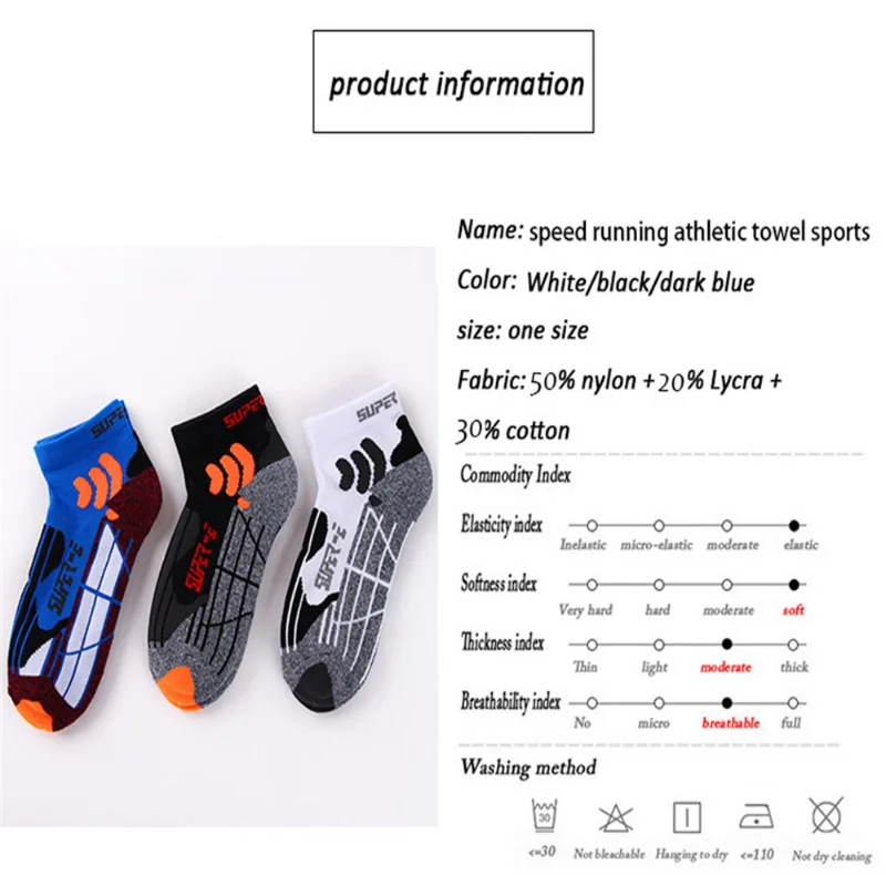 3 Pairs/Lot Coolmax Man Woman Sport Ankle Socks Comfy Elastic Shock-proof Unisex Running Knitted Socks Running Socks EU38-45
