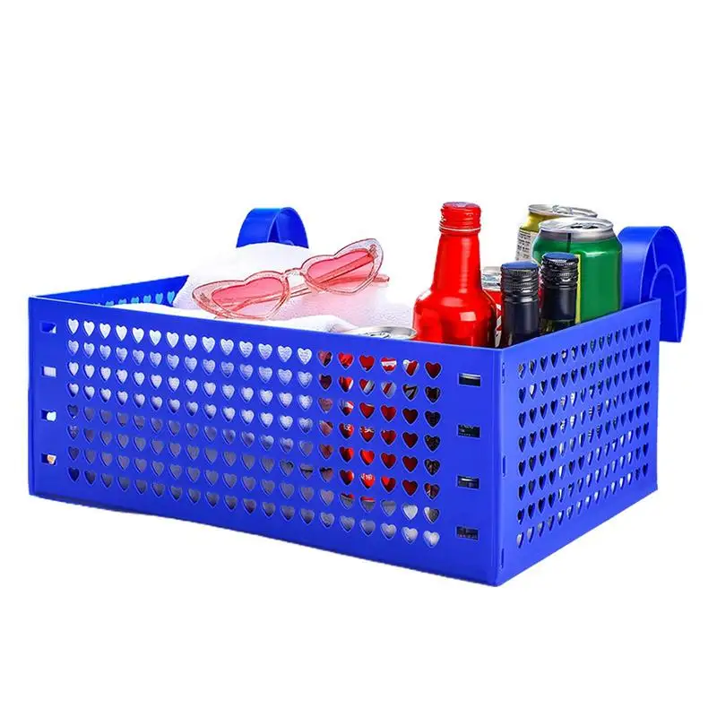

Swimming Pool Storage Poolside Holder For Pool Accessories Portable Swimming Pool Accessories Stretchable Pool Basket Holder For