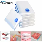 Вакуумный мешок Towayer, Домашний Прозрачный органайзер для экономии пространства, с клапаном для одежды, одеял, дорожный компрессионный мешок