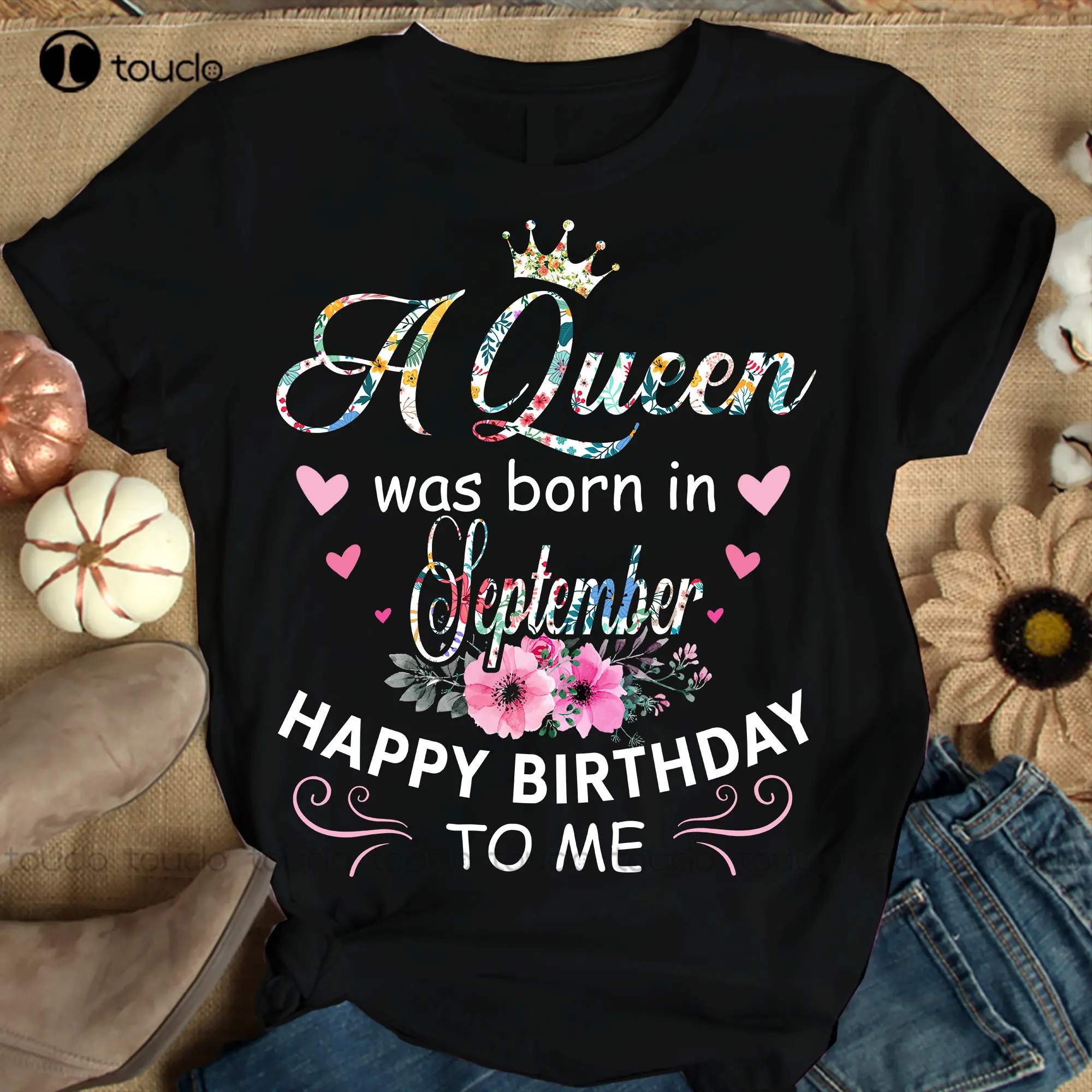 

A Queen Was Born In September Shirts Women Birthday T Shirts Summer Tops Beach T Shirts T Shirts For Men Xs-5Xl Custom Gift New