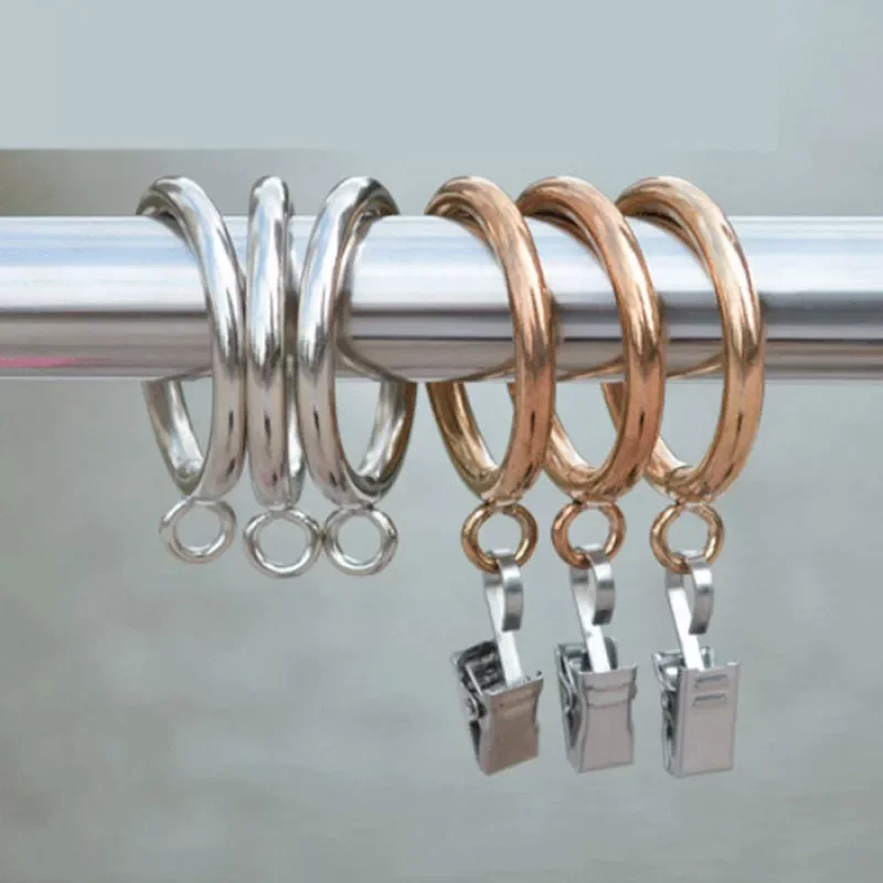 

pcs/pack Curtain Ring Gold Silver Black Shower Curtain Clip Window Decorative Accessories Home Decor tool Metal Hanging Ring