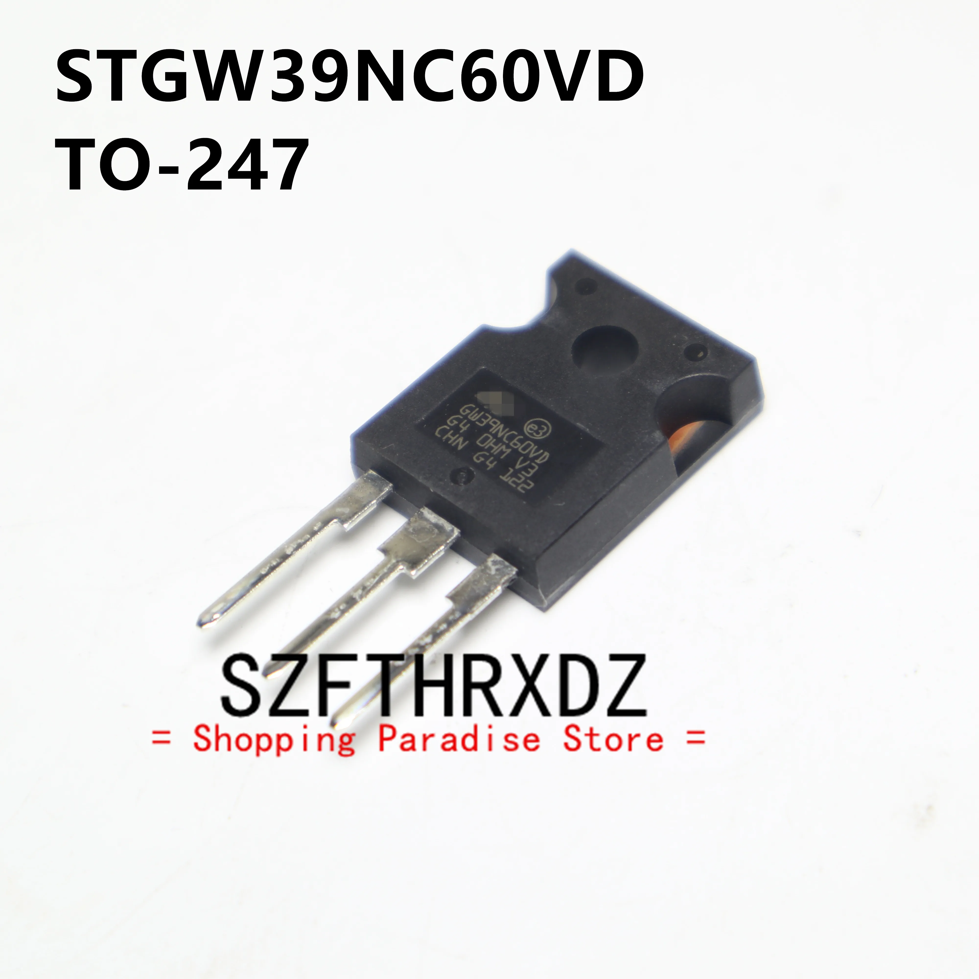 

SZFTHRXDZ 10pcs 100% New Imported Original STGW39NC60VD GW39NC60VD TO-247 IGBT tube triode 40A 600V