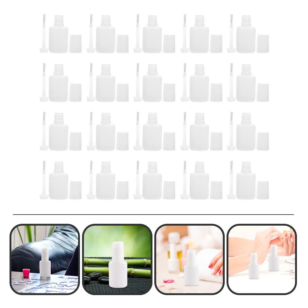 

Nail Polish Vials Varnish Refillable Container Tubes White Reusable Empty Storage 10Ml Sub Packed Leak Proof Manicure Accessory