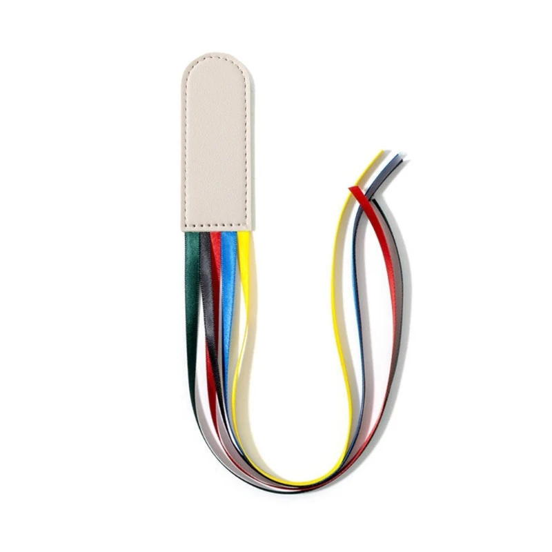 Кожаная закладка с 5 лентами