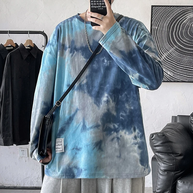 

22SS Harajuku Tie Dye Hoodie Men's Fashion Thicken Hoodie Hip Hop Men's Sweatshirt Tie Dye Japanese Streetwear Large Size