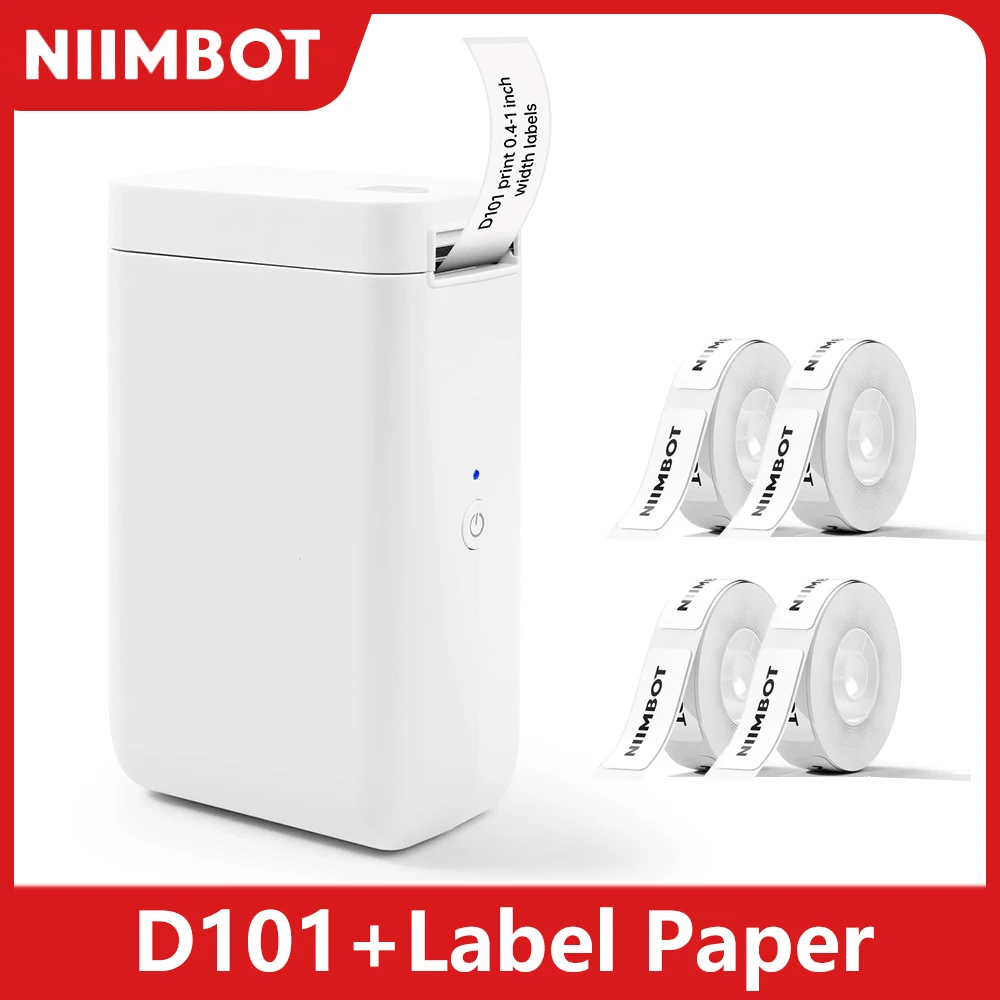 Мини-принтер для этикеток Niimbot D101, портативный термоуф-принтер без ...