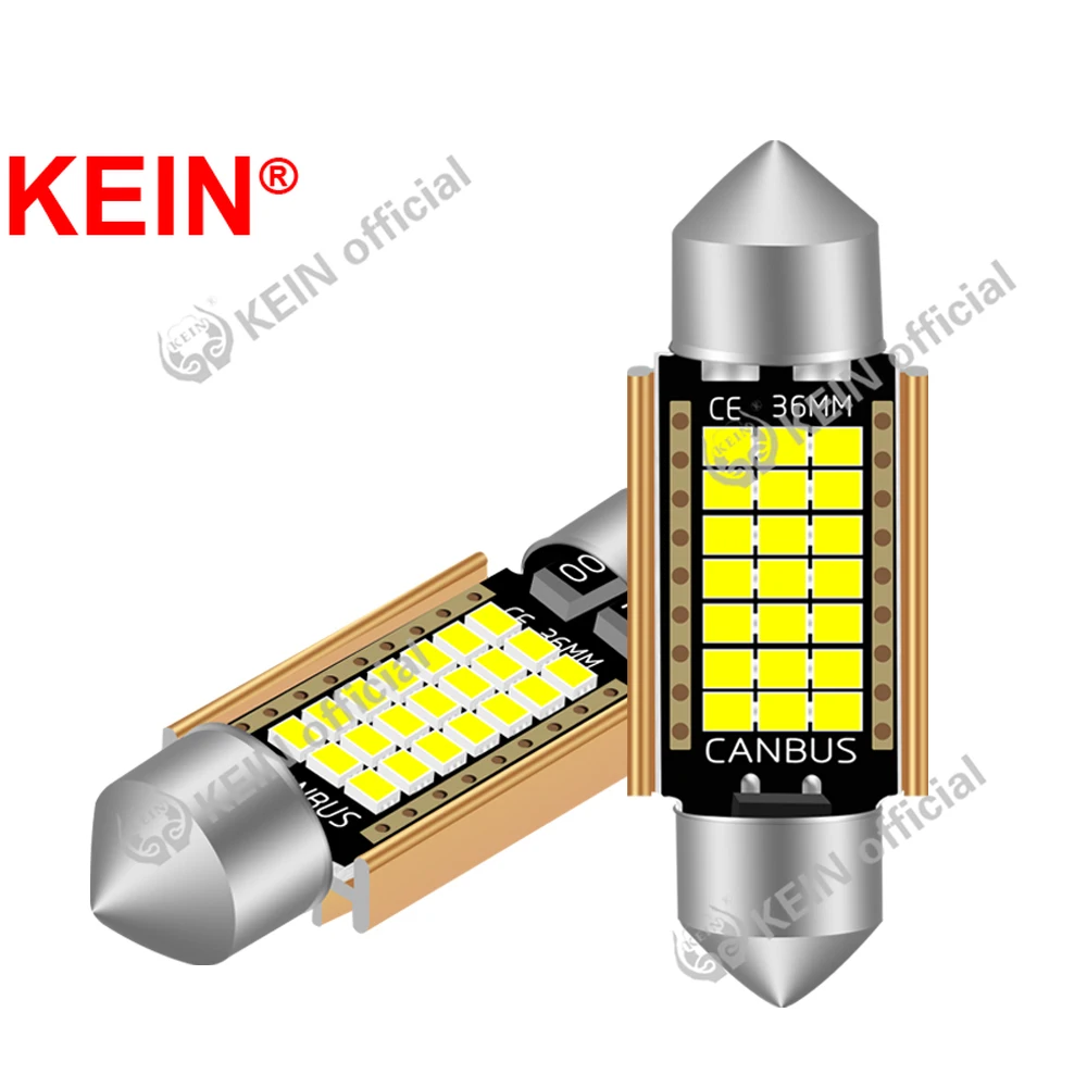 KEIN 2 шт. C5W C10W светодиодный SV8.5 Festoon светодиодный освещение салона автомобиля купольная лампа для чтения номерного знака 31 36 39 41 мм DC12V