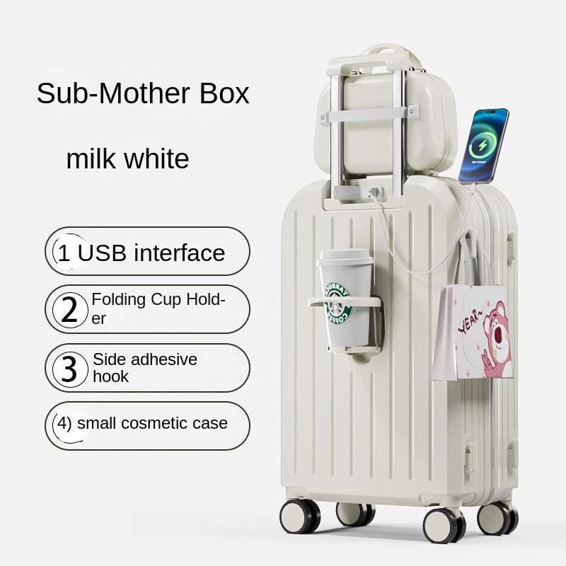 Багажный комплект KO-KU многофункциональный Женский Дорожный чемодан для