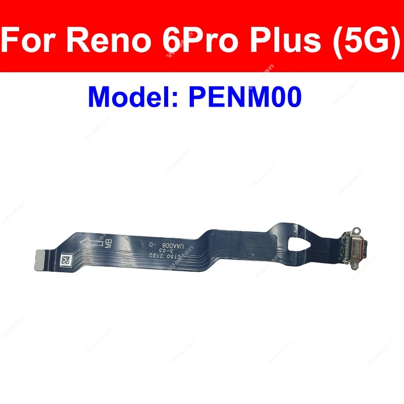 Фото Для OPPO Reno 5 6 Pro + Plus 5G USB-порт для зарядного устройства, гибкая USB-док-станция для зарядки, гибкий кабель, детали разъема №5