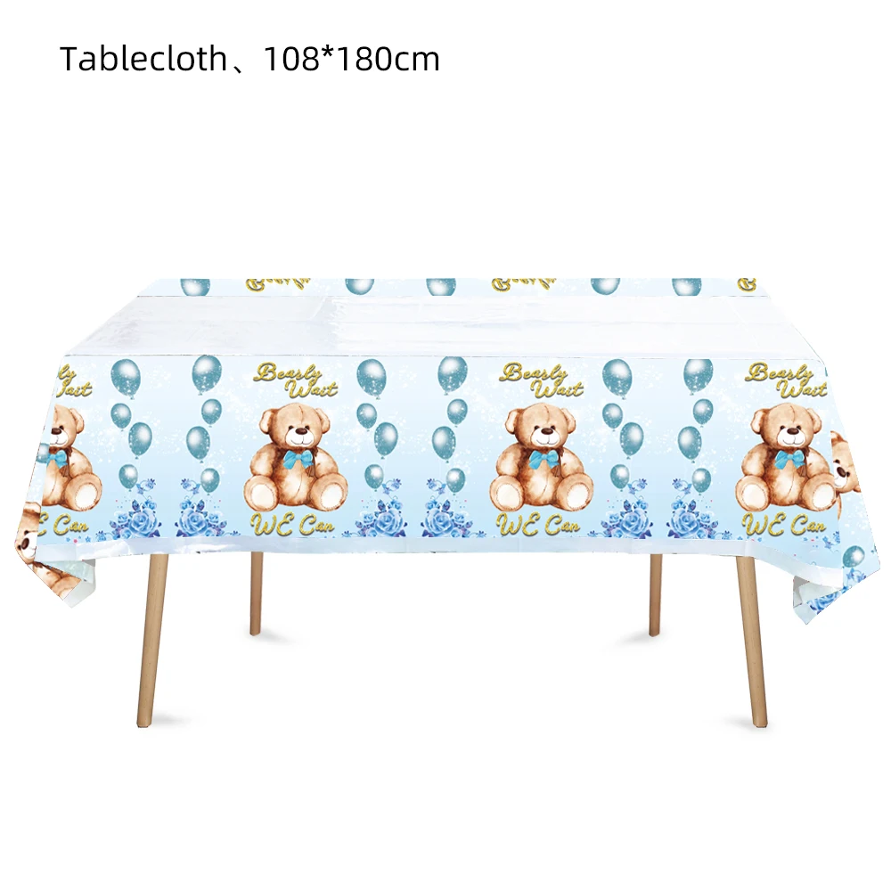 Милый Мишка Тедди украшение вечерние набор одноразовой посуды искусственная