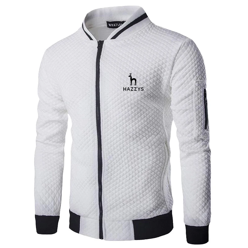 

Autumn 2022 New High Quality HAZZYS Men's Jacket Fashion Jacket Stand Collar Casual Brand Polyester Thin Sports Zip Tops S-4XL