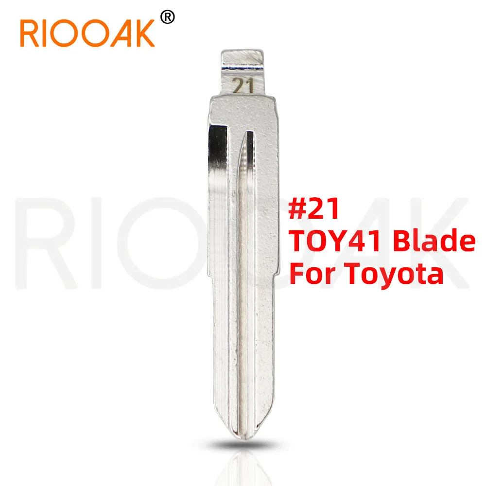 

10шт 21 # TOY41 металлический необрезанный пустой откидной лезвие дистанционного ключа для Toyota Corona для keydiy KD xhorse VVDI JMD