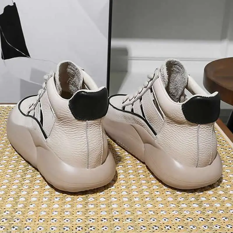 Roman Sandals Women's 2023 Summer New Vintage High Top Thick Sole Baotou Genuine Leather Large Head Cut-out Sports Small White